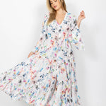 hawaii bell sleeve dress front view