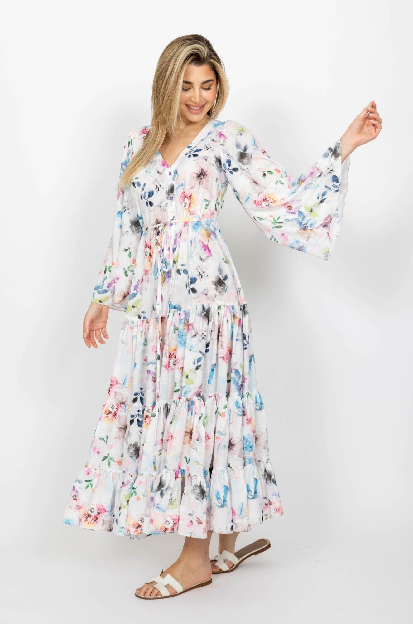 hawaii bell sleeve dress by cari capri