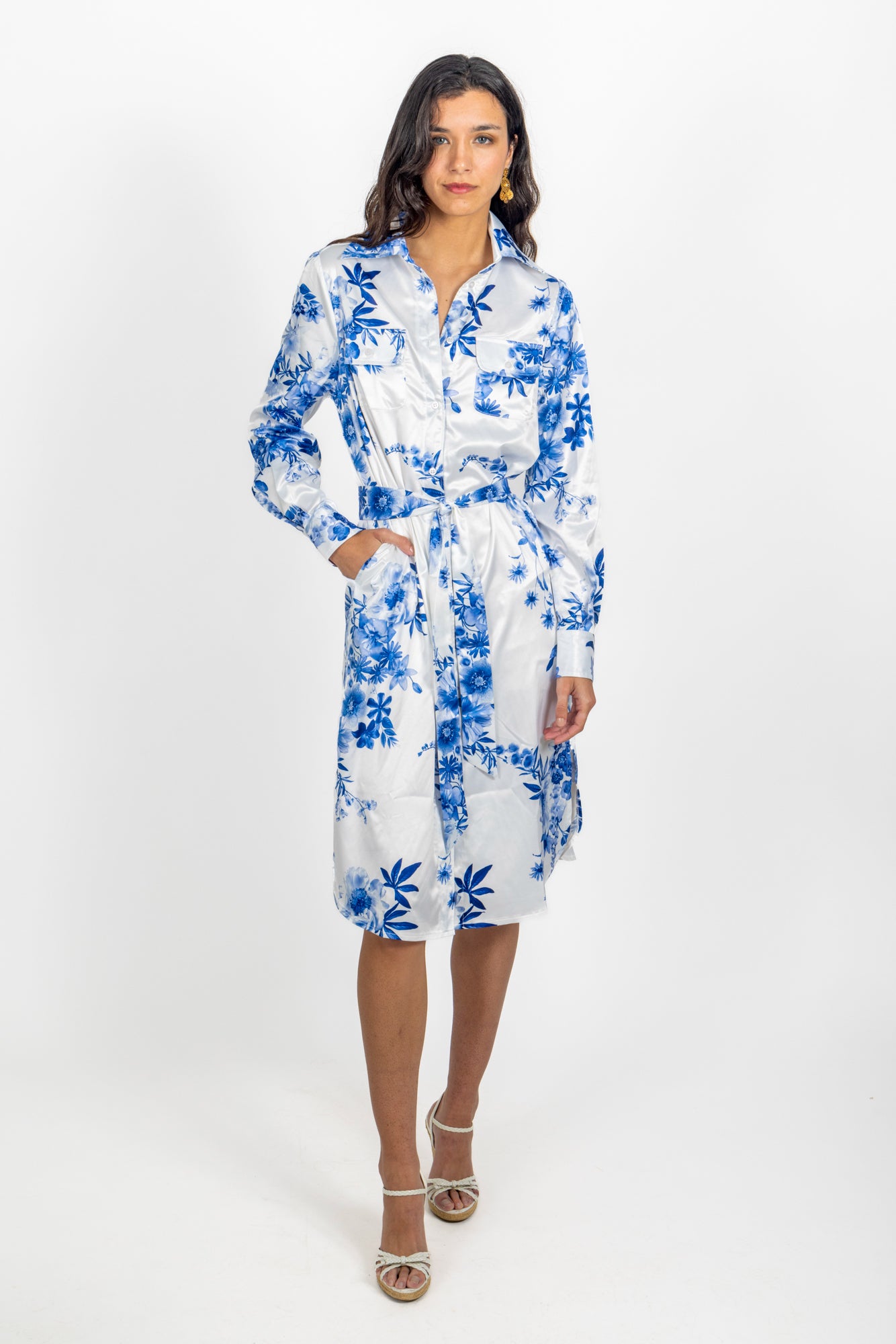 naples shirt dress botanical blue by cari capri