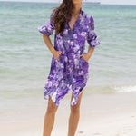 naples shirt dress purple lace front beachview