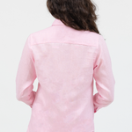 Malta Linen Button-Up - Pink
