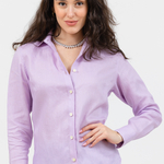 Malta Linen Button-Up - Lavender
