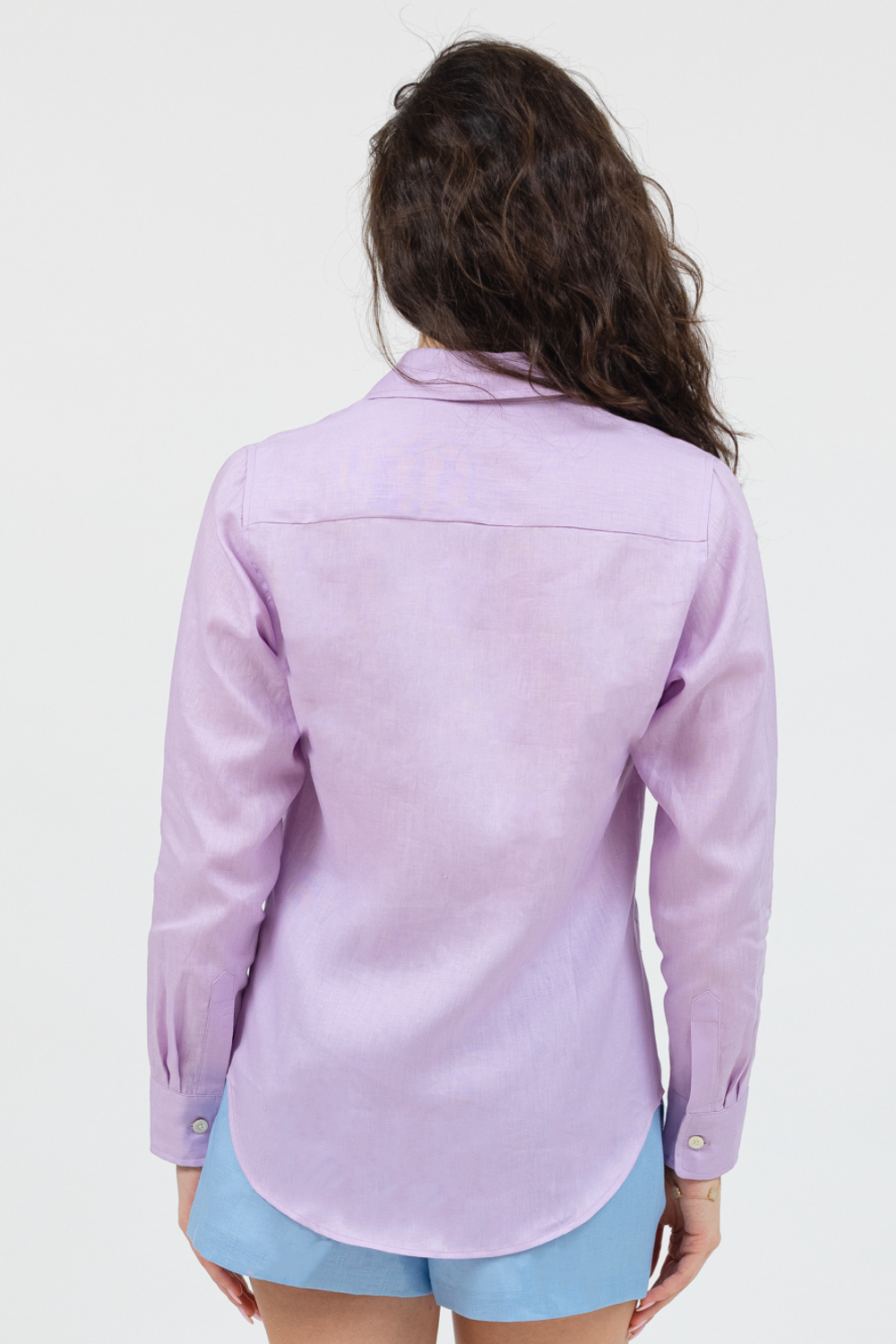 Malta Linen Button-Up - Lavender