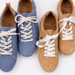 denim corker sneakers by cari capri - women's cork shoes