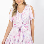 phucket ruffle mini dress by cari capri - front