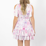 phucket ruffle mini dress by cari capri - rear view