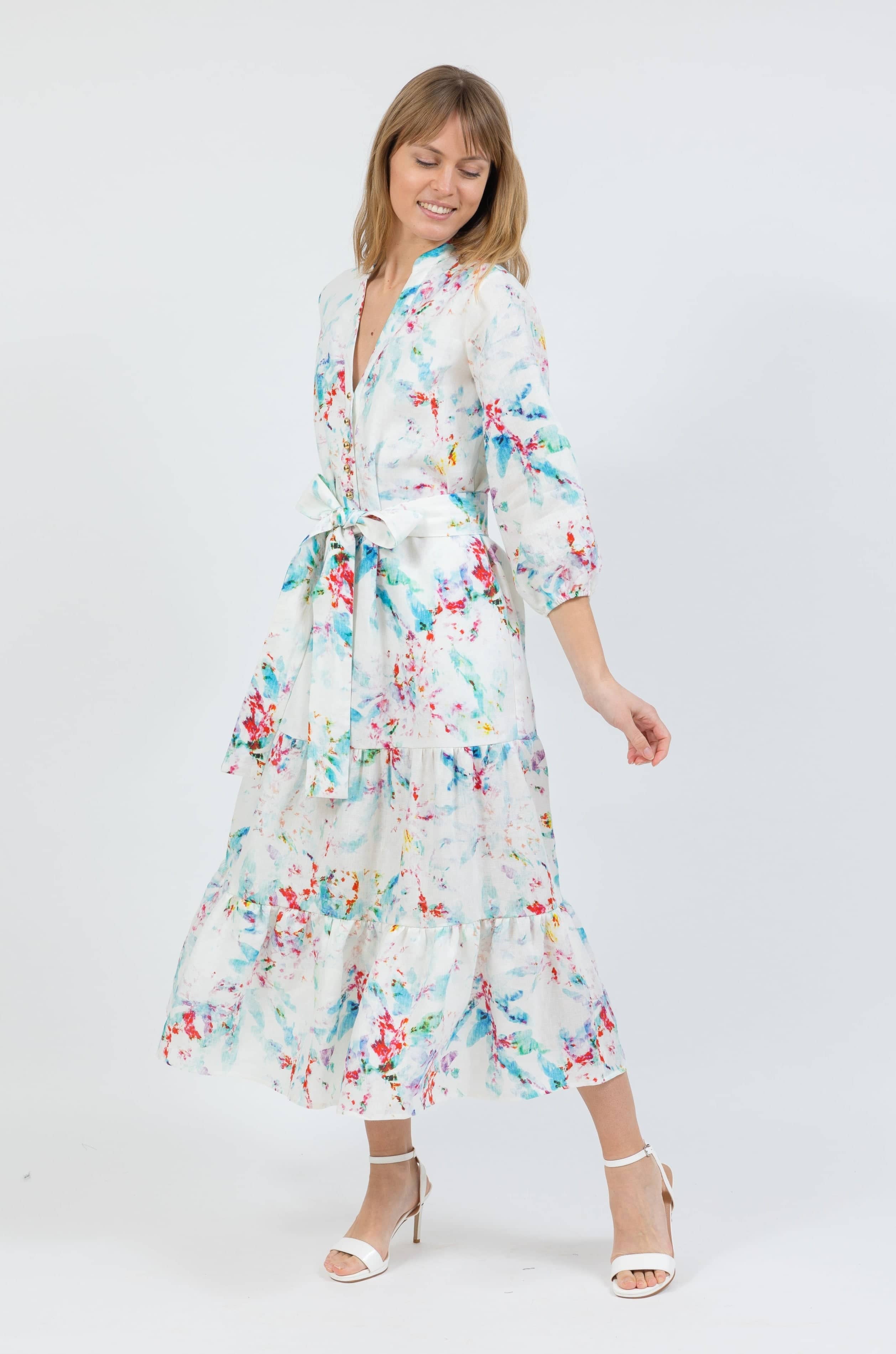 The St. Barts Belted Maxi Dress | Luxury Linen Dress by Cari Capri S The St. Barts Belted Maxi Dress | Luxury Linen Dress by Cari Capri S