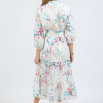 st barts belted linen maxi dress by cari capri - back
