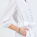 st. barts belted maxi dress in white by cari capri - side