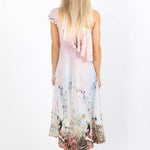 bali one shoulder kaftan dress by cari capri - back view