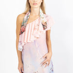 bali one shoulder kaftan dress by cari capri - front