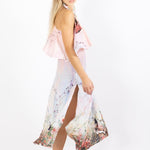 bali one shoulder kaftan dress by cari capri - side view