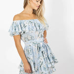 barbados belted mini dress by cari capri - front view