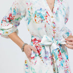 st barts belted linen maxi dress by cari capri - design details