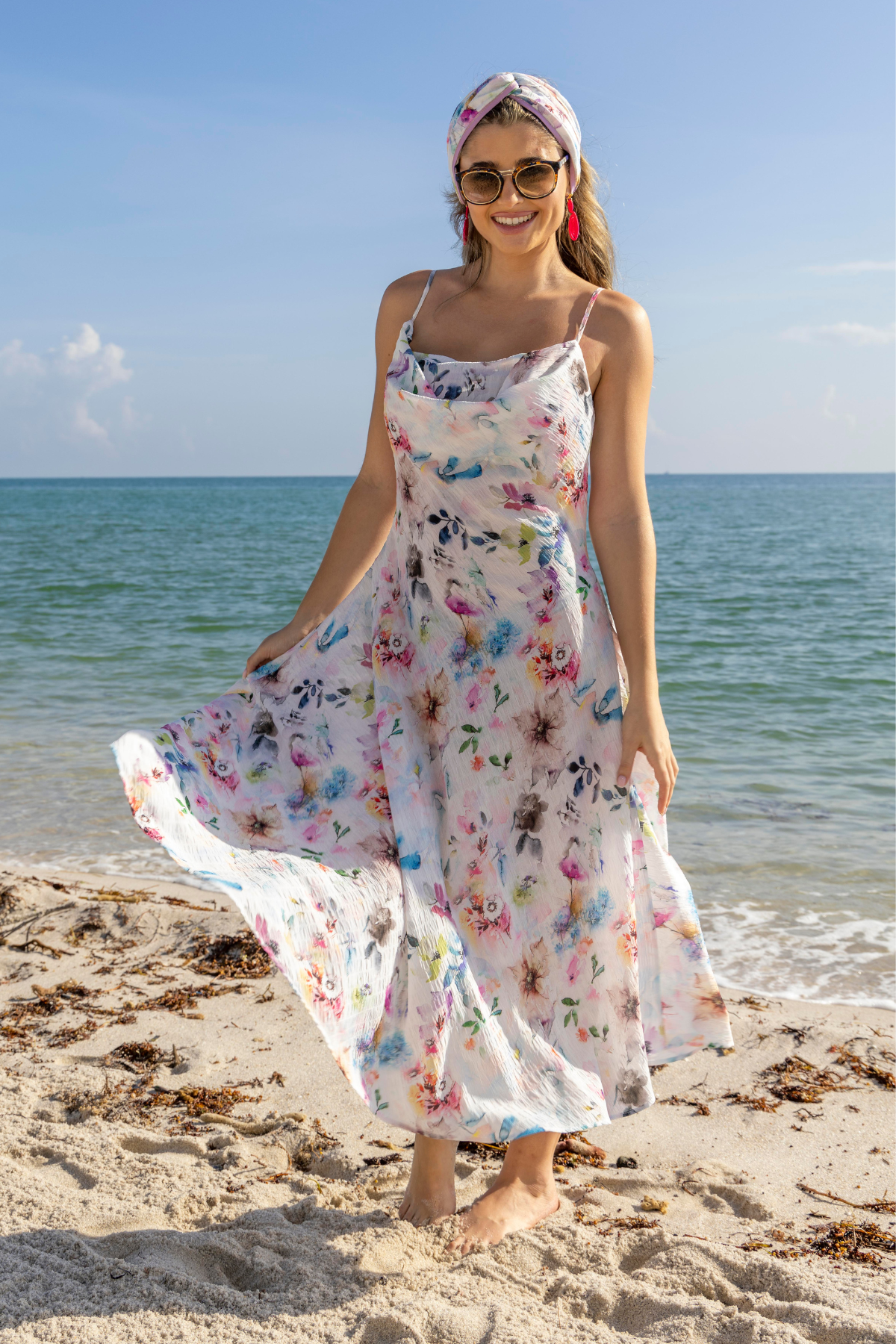 st. kitts slip dress by cari capri - beach view