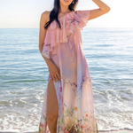 bali one shoulder kaftan dress by cari capri - beach view