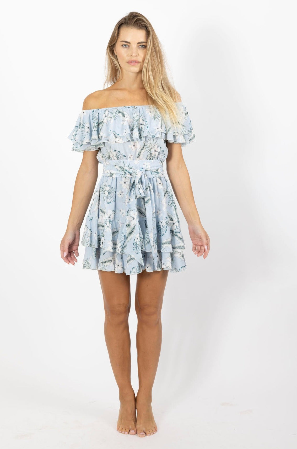 barbados belted mini dress by cari capri